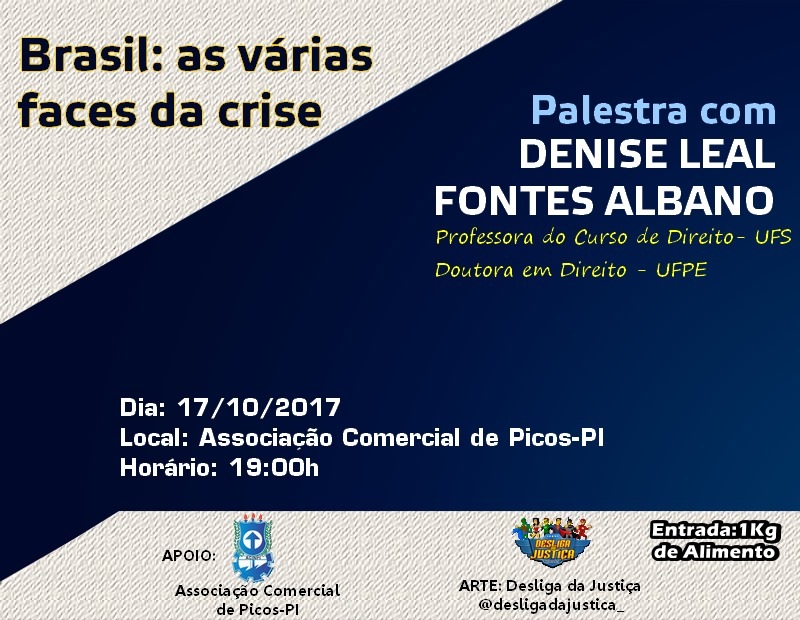 Denise Albano ministrará palestra sobre Crise